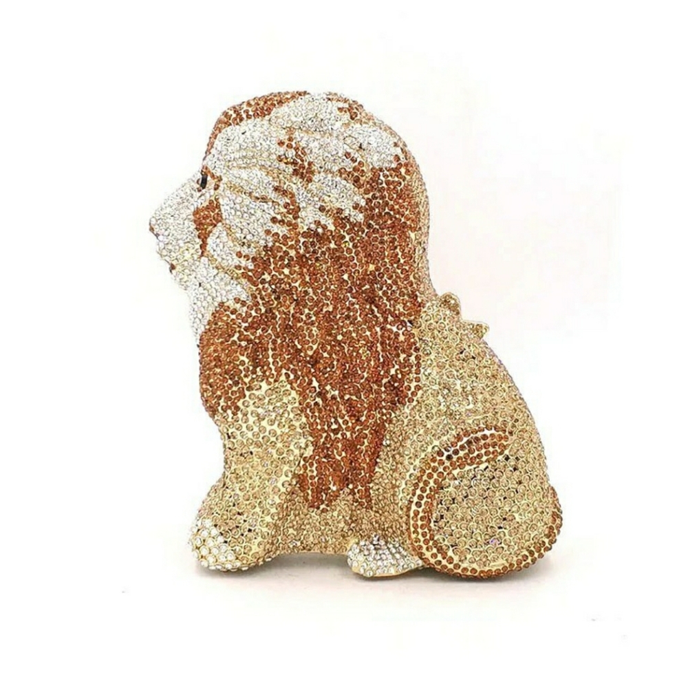 Lion Rhinestone Lady Clutch - Picture 1 of 4